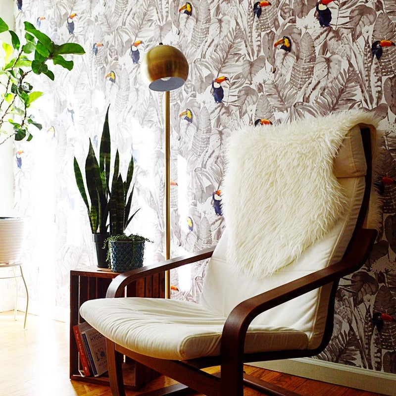 Tempaper Newspaper Toucan Removable Peel and Stick Wallpaper, 20.5 in X 16.5 ft, Made in the USA - Image 4
